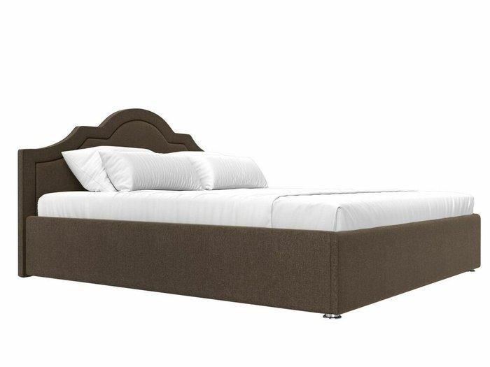 Кровать Афина 200х200 коричневого цвета с подъемным механизмом - лучшие Кровати для спальни в INMYROOM