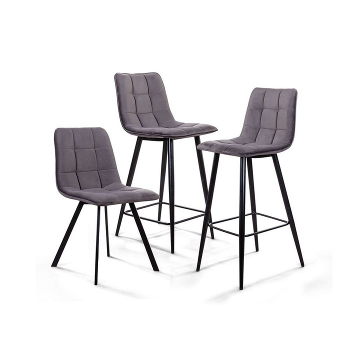 Стул Uno  графитового цвета - купить Обеденные стулья по цене 5990.0