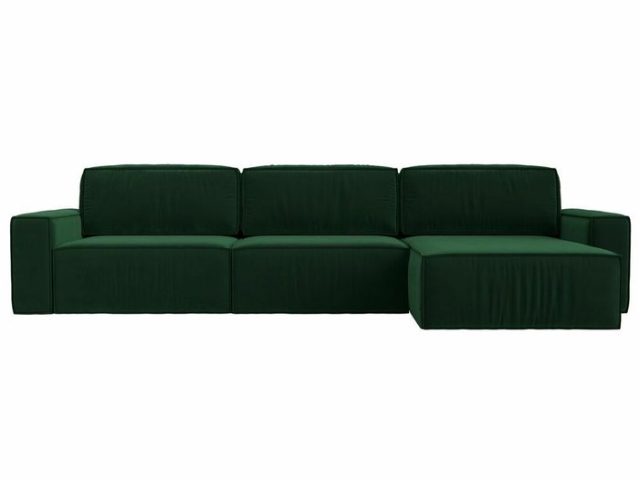 Угловой диван-кровать Прага Классик лонг темно-зеленого цвета правый угол - купить Угловые диваны по цене 102999.0