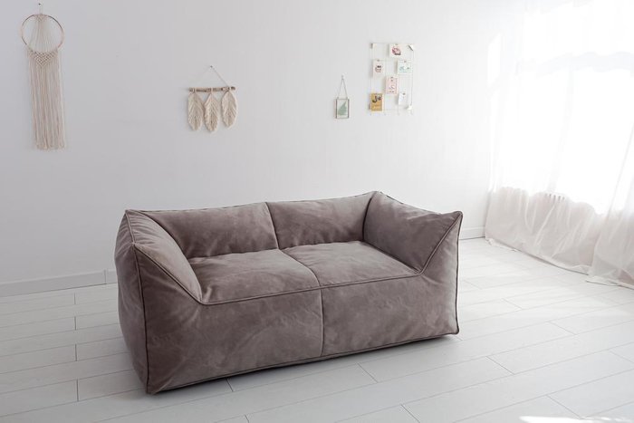 Диван Angle Velur серого цвета - купить Бескаркасная мебель по цене 41900.0
