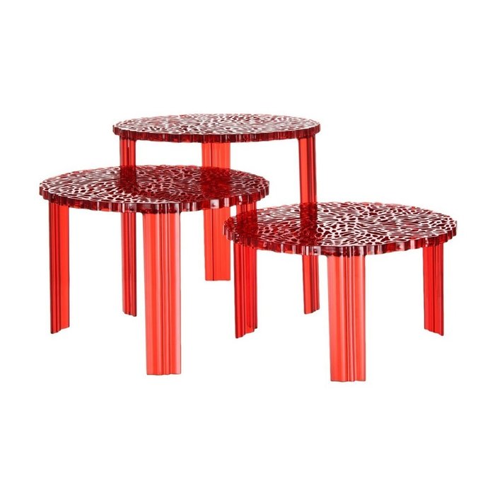 Столик журнальный T-Table красного цвета - лучшие Журнальные столики в INMYROOM