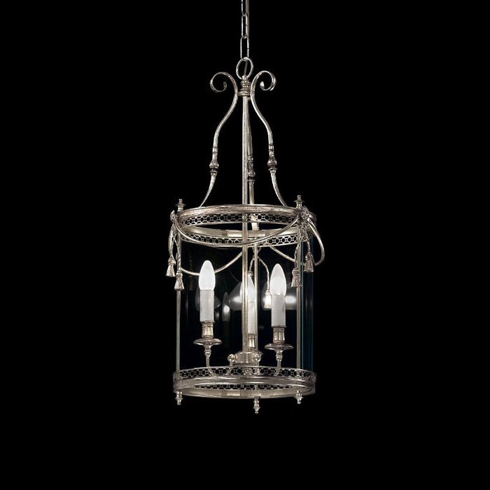 Подвесной светильник Zonca в виде старинного фонаря со стеклянными створками - купить Подвесные люстры по цене 191950.0