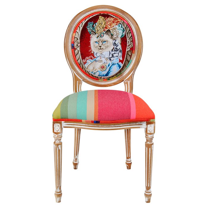 Стул Екатерина Великая красно-розового цвета - купить Обеденные стулья по цене 32000.0