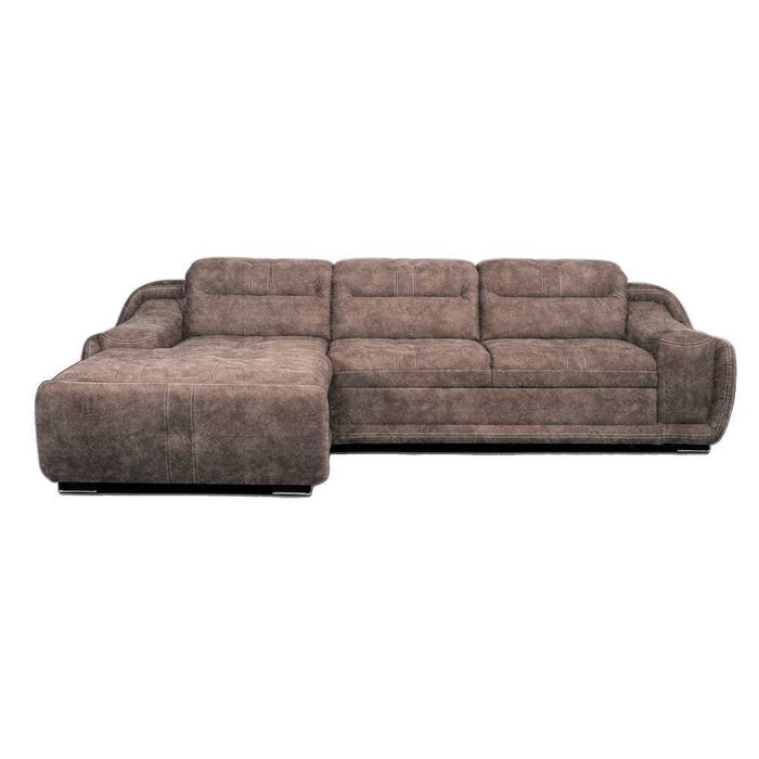 Угловой диван-кровать Пекин коричневого цвета