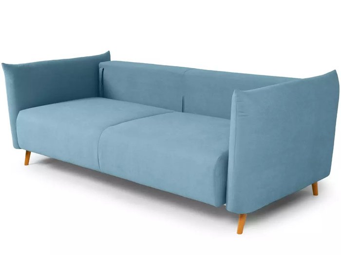 Диван-кровать Menfi голубого цвета с бежевыми ножками - лучшие Прямые диваны в INMYROOM
