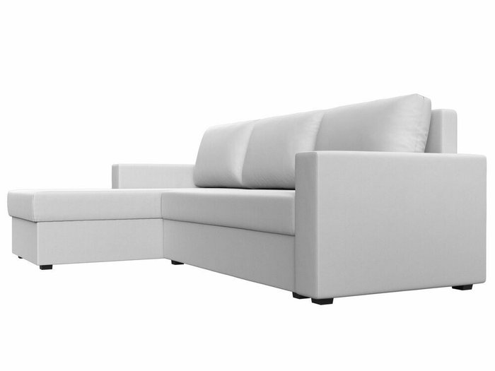 Угловой диван-кровать Траумберг Лайт белого цвета левый угол (экокожа) - лучшие Угловые диваны в INMYROOM