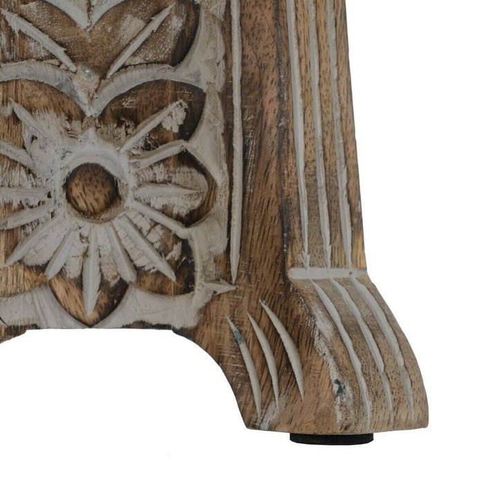 Канделябр Белый Натуральный Железо Древесина манго 19 x 19 x 68,5 cm - купить Подсвечники по цене 8914.0