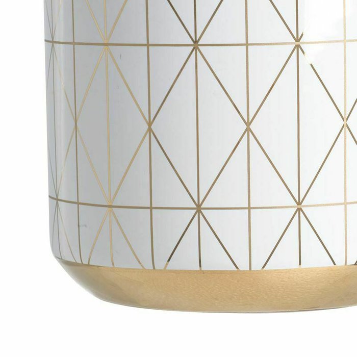 Керамическая ваза бело-золотого цвета - лучшие Вазы  в INMYROOM