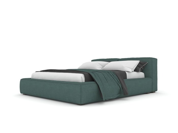 Кровать Ольборг Box High 160х200 серо-зеленого цвета с подъемным механизмом - лучшие Кровати для спальни в INMYROOM