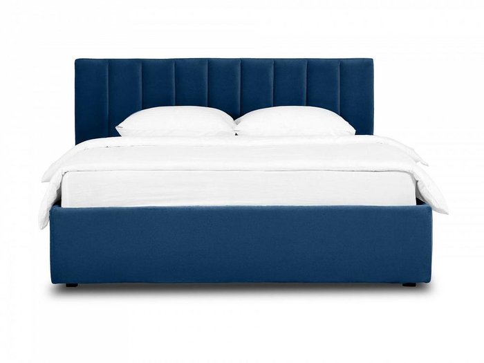 Кровать Queen Sofia 160х200 Lux темно-синего цвета с подъемным механизмом - купить Кровати для спальни по цене 76560.0