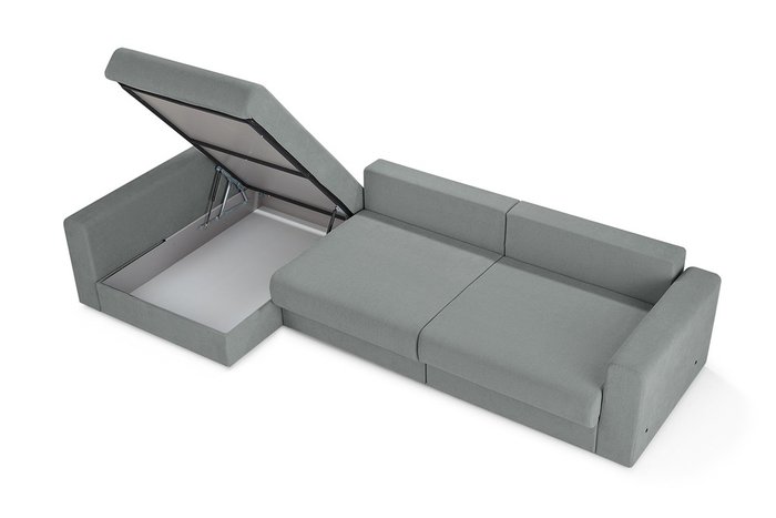 Угловой диван-кровать Модена серого цвета - лучшие Угловые диваны в INMYROOM