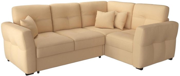 Угловой диван-кровать Манхеттен Light светло-бежевого цвета