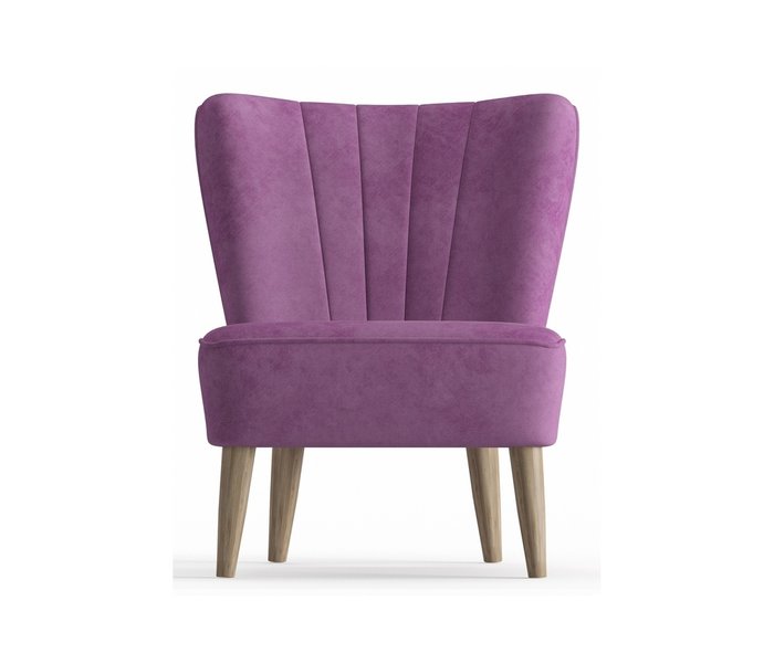 Кресло Пальмира в обивке из велюра сиреневого цвета - купить Интерьерные кресла по цене 16490.0
