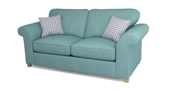 Двухместный раскладной диван Angelic бирюзовый - купить Прямые диваны по цене 72300.0