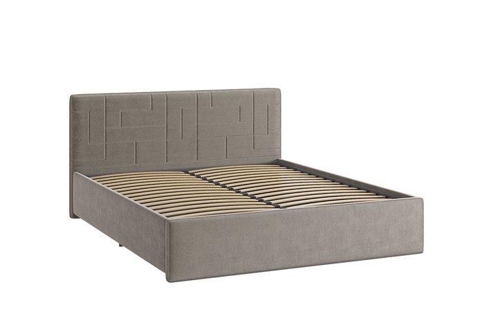 Кровать Лора 2 160х200 серо-коричневого цвета без подъемного механизма  - купить Кровати для спальни по цене 25880.0