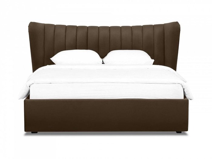 Кровать Queen Agata Lux 160х200 темно-коричневого цвета - купить Кровати для спальни по цене 94050.0