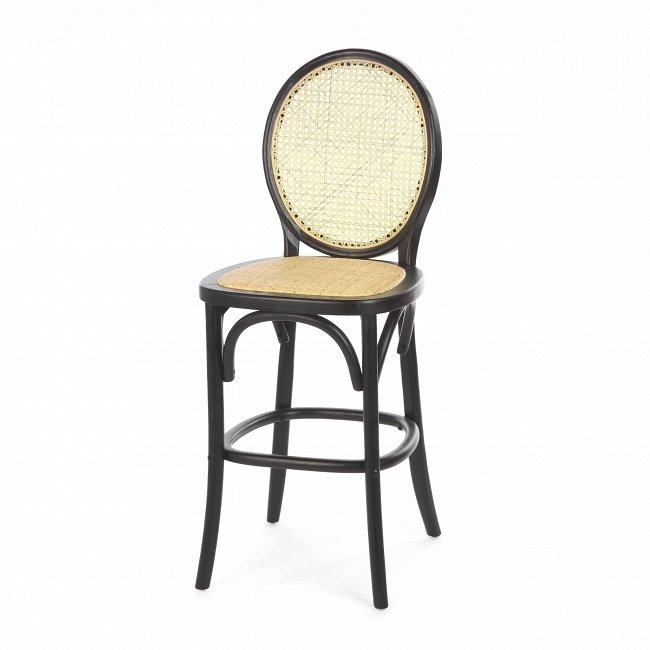 Полубарный стул Counter черно-бежевого цвета