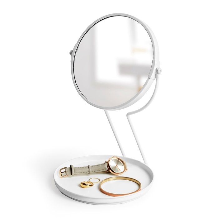 Зеркало настольнное Umbra "see me" белое - купить Настольные зеркала по цене 2690.0