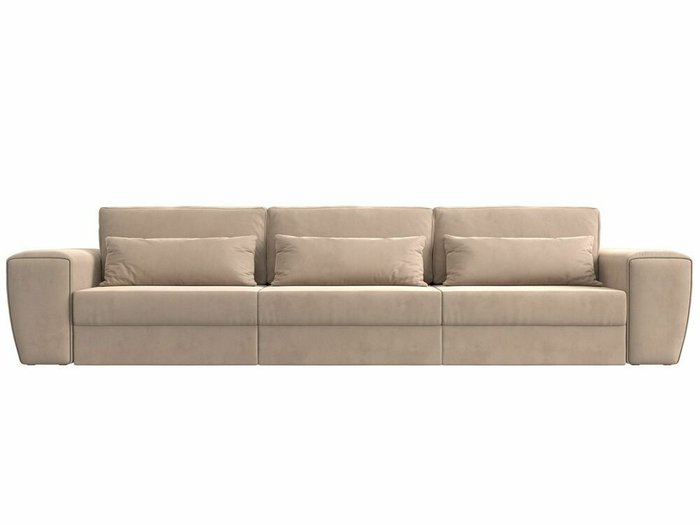 Прямой диван-кровать Лига 008 Long бежевого цвета - купить Прямые диваны по цене 65999.0