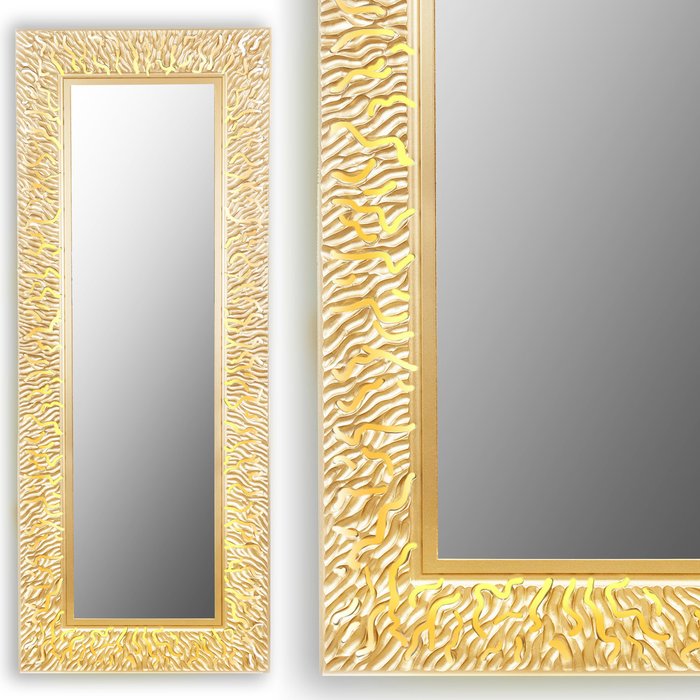 Настенное зеркало CORAL L gold - купить Настенные зеркала по цене 65895.0