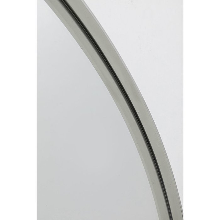 Настенное зеркало Curve в раме серебряного цвета - лучшие Настенные зеркала в INMYROOM