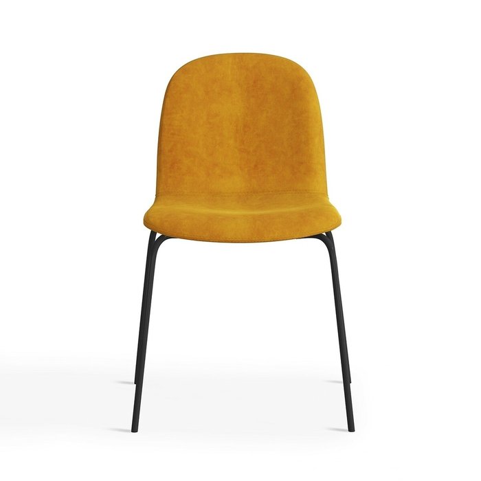 Стул из велюра Tibby желтого цвета - купить Обеденные стулья по цене 27719.0