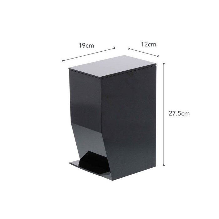 Мусорное ведро Tower черного цвета - купить Плетеные корзины по цене 5872.0