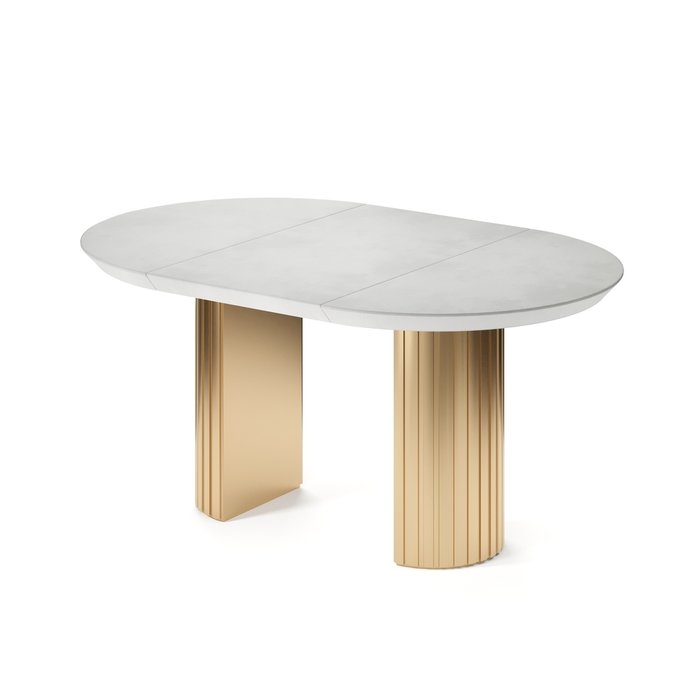 Раздвижной обеденный стол Дорс на золотом основании - купить Обеденные столы по цене 136160.0
