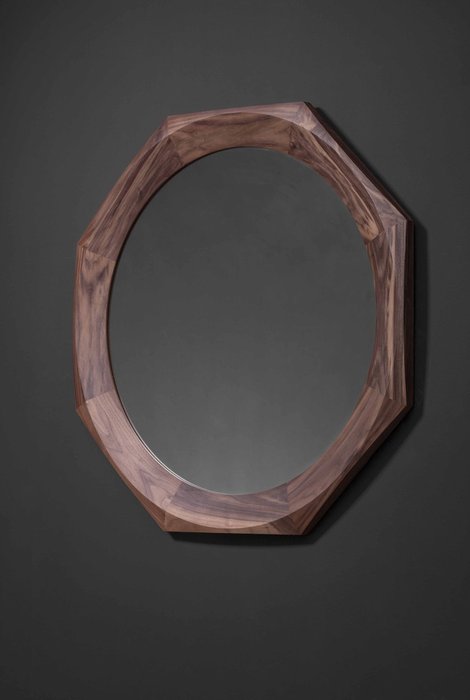 Настенное Зеркало интерьерное из массива американского ореха