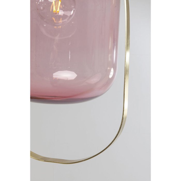 Подвесной светильник Jupiter со стеклянным плафоном розового цвета - купить Подвесные светильники по цене 26565.0