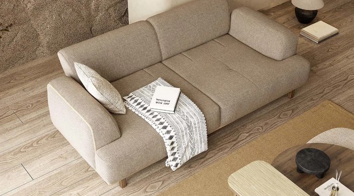 Диван Lucenta Two Seater бежевого цвета - лучшие Прямые диваны в INMYROOM