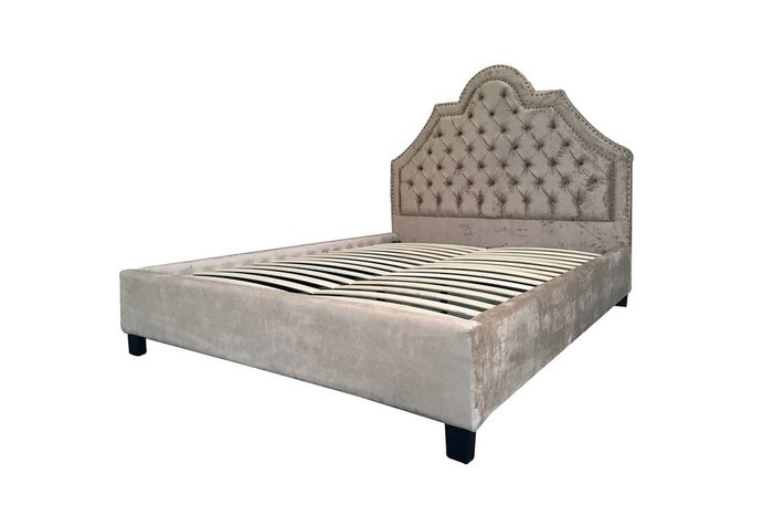 Кровать двухспальная бежевого цвета 160х200 - купить Кровати для спальни по цене 58200.0