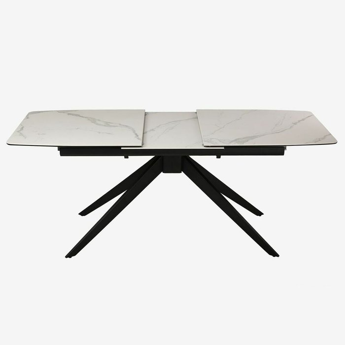 Раздвижной обеденный стол Маттерхорн L белого цвета - лучшие Обеденные столы в INMYROOM