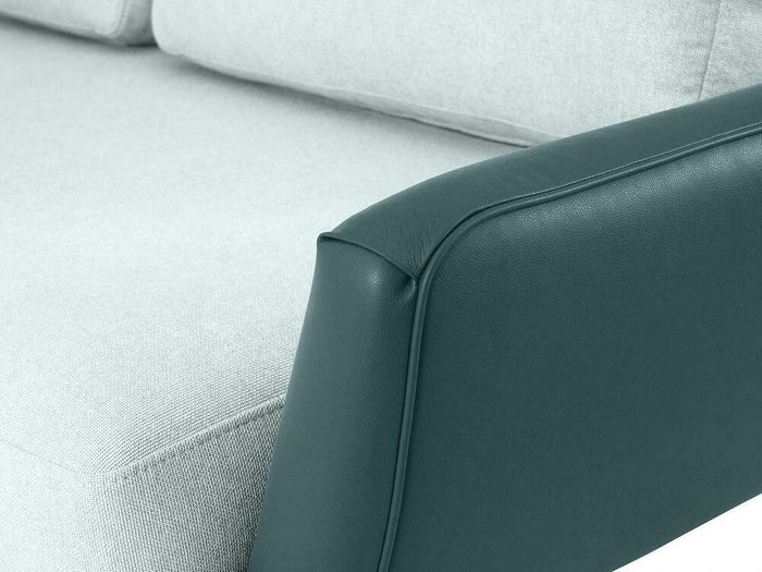 Угловой диван Ispani бирюзово-серого цвета - лучшие Угловые диваны в INMYROOM
