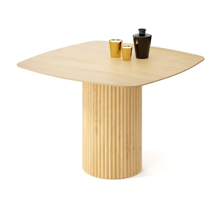 Обеденный стол квадратный Фелис бежевого цвета - купить Обеденные столы по цене 77130.0