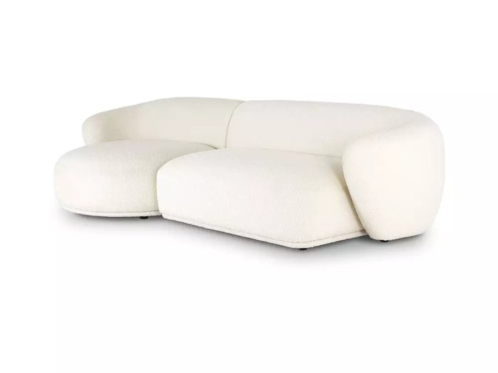 Модульный диван Fabro M белого цвета левый - купить Прямые диваны по цене 229860.0