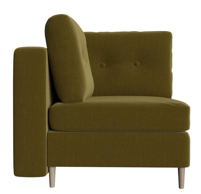 Модуль угловой сектор Белфаст оливкового цвета - купить Интерьерные кресла по цене 17931.0