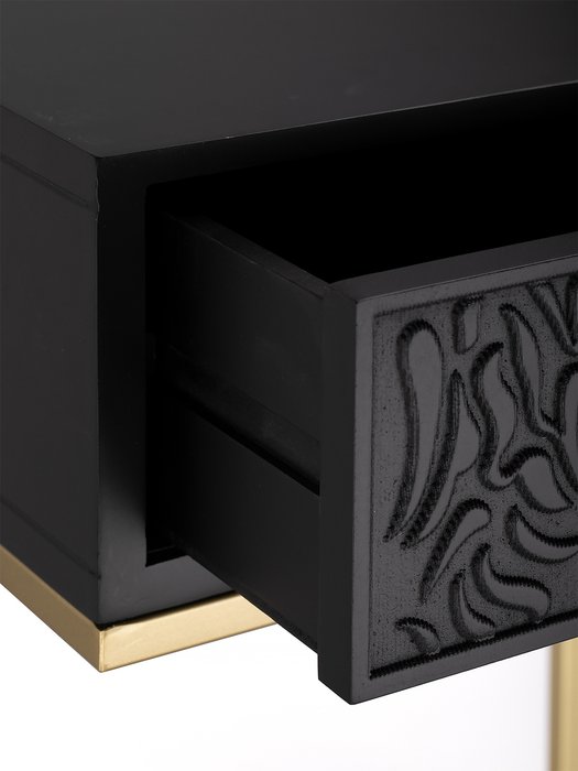 Прикроватная тумба с ящиком черного цвета - лучшие Прикроватные тумбы в INMYROOM