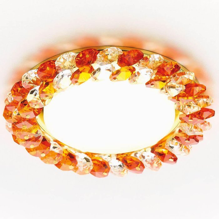 Точечный светильник GX53 Design G206 TI/G (стекло, цвет янтарный) - купить Встраиваемые споты по цене 310 Точечный светильник GX53 Design G206 TI/G (стекло, цвет янтарный) - купить Встраиваемые споты по цене 310