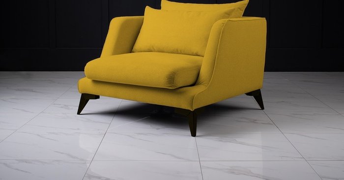 Кресло Dimension горчичного цвета - лучшие Интерьерные кресла в INMYROOM