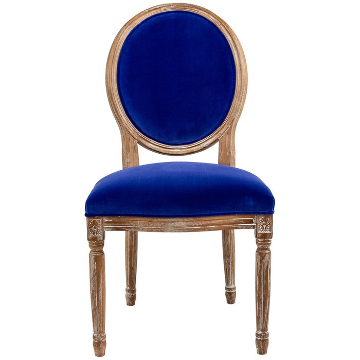 Стул Луи Космос с обивкой темно-синего цвета - купить Обеденные стулья по цене 32000.0