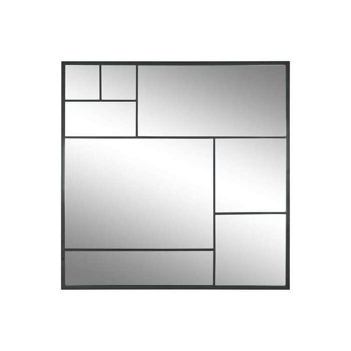 Настенное зеркало Чёрный 90 x 2 x 90 cm