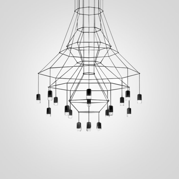 Люстра Via Wireflow Chandelier polyhedral 0315 Suspension lamp