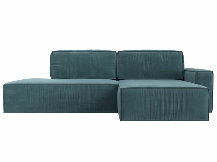 Угловой диван-кровать Прага модерн бирюзового цвета правый угол - купить Угловые диваны по цене 81999.0