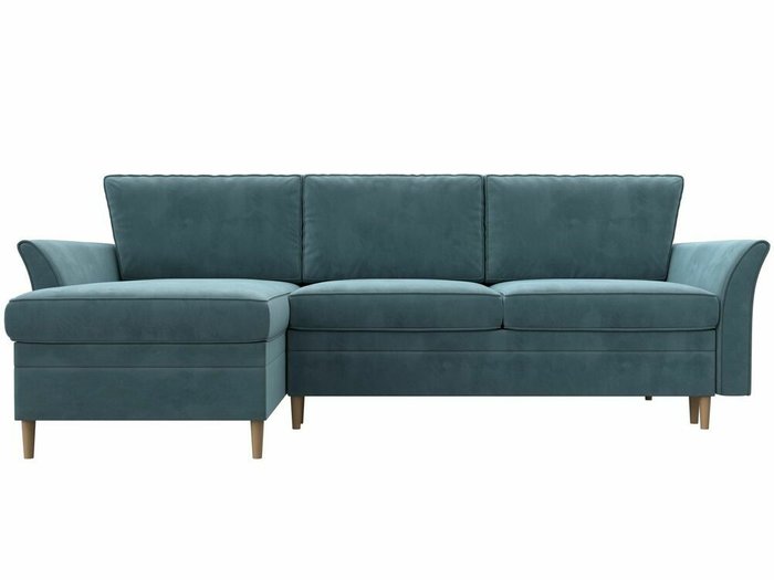 Угловой диван-кровать София бирюзового цвета левый угол - купить Угловые диваны по цене 62999.0