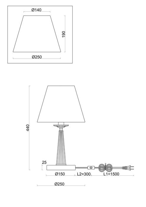 Настольный светильник Freya FR2027TL-01BS - купить Настольные лампы по цене 8590.0