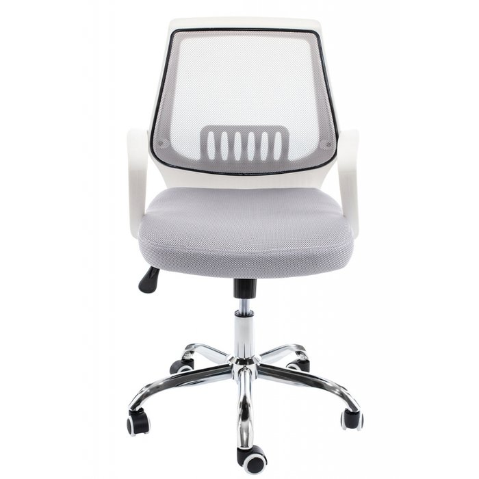 Компьютерное кресло Ergoplus белое-серого цвета - лучшие Офисные кресла в INMYROOM