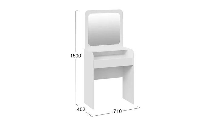Стол туалетный Эмма белого цвета - лучшие Туалетные столики в INMYROOM