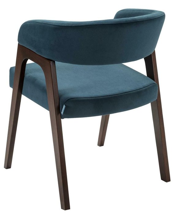 Стул-кресло Baxter сине-коричневого цвета - лучшие Обеденные стулья в INMYROOM