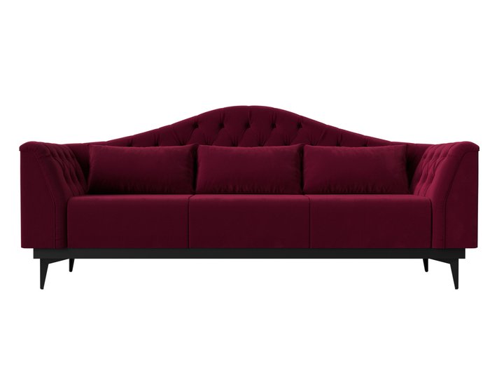 Прямой диван-кровать Флорида бордового цвета - купить Прямые диваны по цене 52999.0